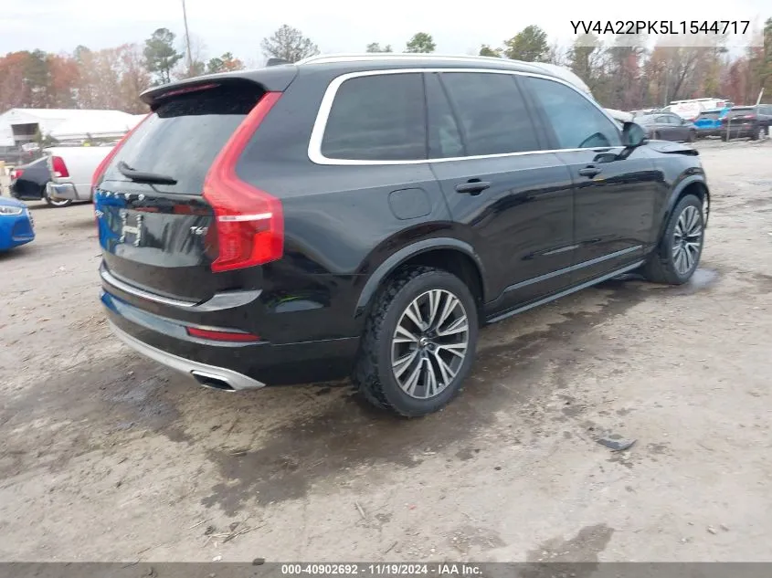 2020 Volvo Xc90 T6 Momentum 7 Passenger VIN: YV4A22PK5L1544717 Lot: 40902692