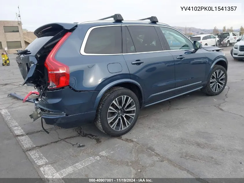 2020 Volvo Xc90 T5 Momentum 7 Passenger VIN: YV4102PK0L1541357 Lot: 40907001