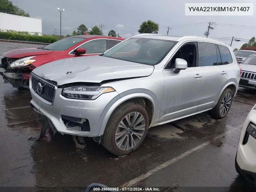 2021 Volvo Xc90 T6 Momentum 6 Passenger VIN: YV4A221K8M1671407 Lot: 39850962