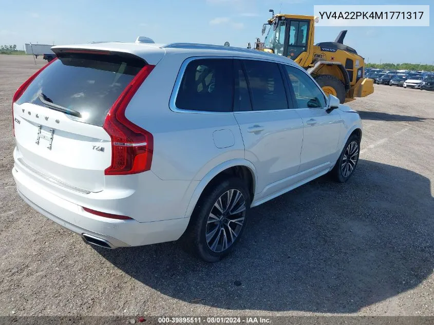 YV4A22PK4M1771317 2021 Volvo Xc90 T6 Momentum 7 Passenger