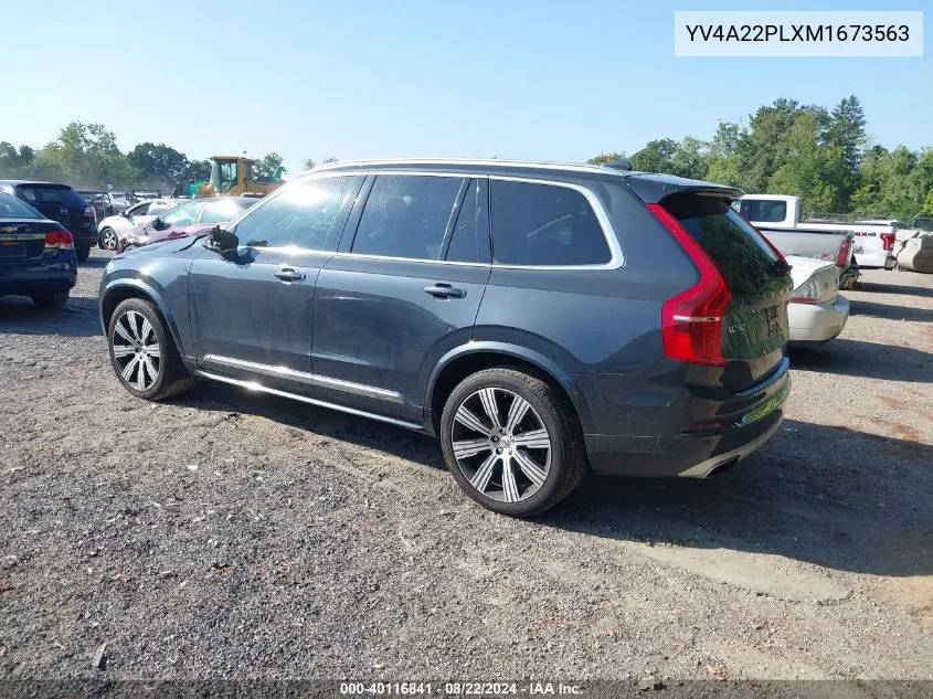 2021 Volvo Xc90 T6 Inscription 7 Passenger VIN: YV4A22PLXM1673563 Lot: 40116841