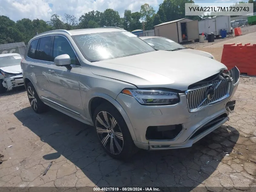 YV4A221L7M1729743 2021 Volvo Xc90 T6 Inscription 6 Passenger