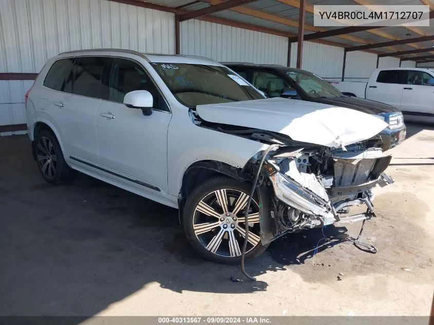 2021 Volvo Xc90 Recharge Plug-In Hybrid T8 Inscription 7 Passenger VIN: YV4BR0CL4M1712707 Lot: 40313567