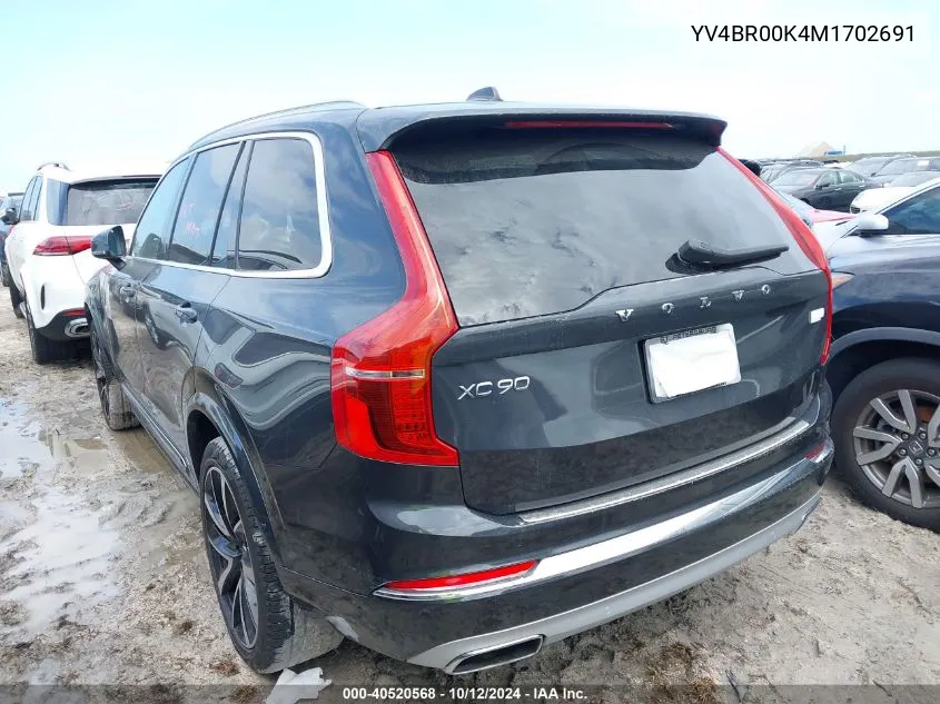 2021 Volvo Xc90 Recharge Plug-In Hybrid T8 Inscription Expression 6 Passenger VIN: YV4BR00K4M1702691 Lot: 40520568