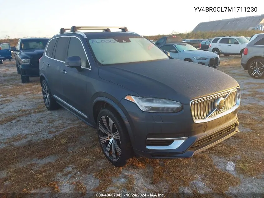 2021 Volvo Xc90 Recharge Plug-In Hybrid T8 Recharge Inscription VIN: YV4BR0CL7M1711230 Lot: 40657042