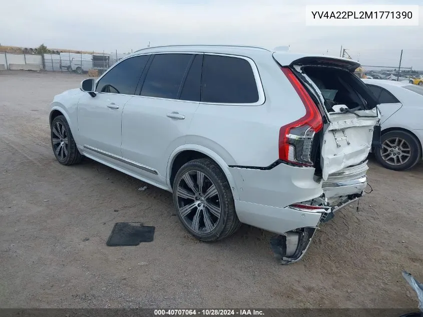 2021 Volvo Xc90 T6 Inscription 7 Passenger VIN: YV4A22PL2M1771390 Lot: 40707064