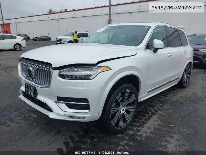 2021 Volvo Xc90 T6 Inscription 7 Passenger VIN: YV4A22PL7M1724212 Lot: 40777149