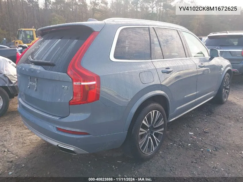 2021 Volvo Xc90 T5 Momentum 7 Passenger VIN: YV4102CK8M1672625 Lot: 40823888