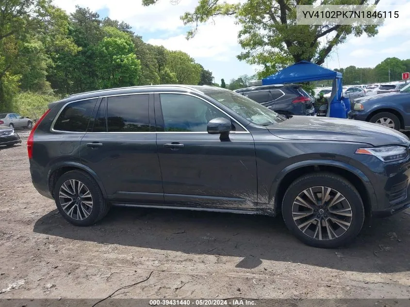 YV4102PK7N1846115 2022 Volvo Xc90 T5 Momentum 7 Passenger