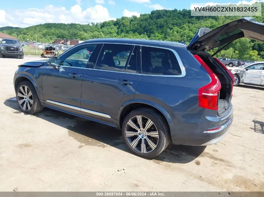 2022 Volvo Xc90 Recharge Plug-In Hybrid T8 Inscription Expression Extended Range 6P/T8 Inscription Expression Extended Range 7P VIN: YV4H60CZXN1832455 Lot: 39597854