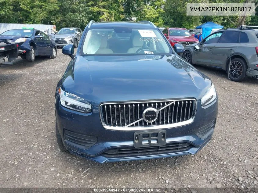 YV4A22PK1N1828817 2022 Volvo Xc90 T6 Momentum 7 Passenger