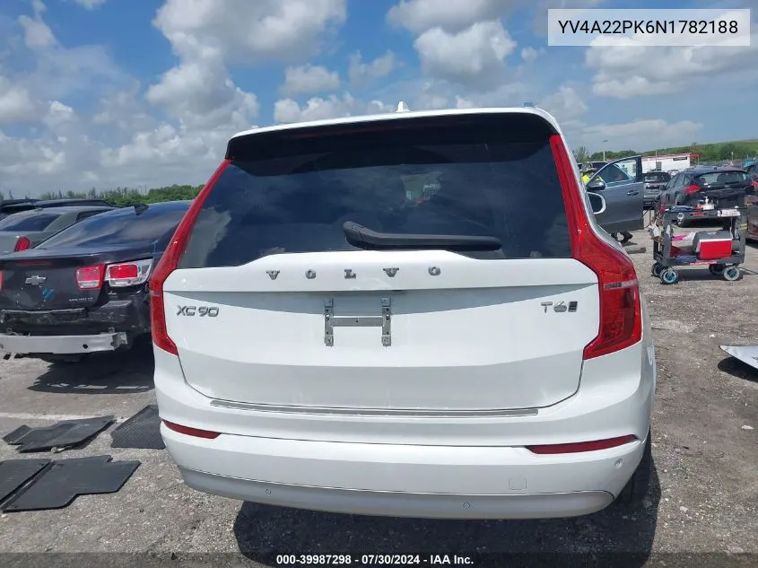 YV4A22PK6N1782188 2022 Volvo Xc90 T6 Momentum 7 Passenger