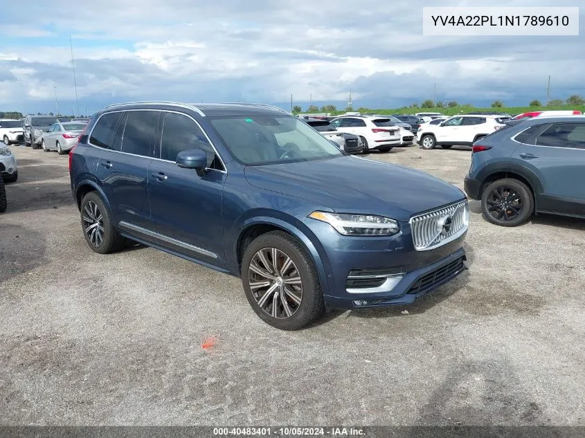 2022 Volvo Xc90 T6 Inscription VIN: YV4A22PL1N1789610 Lot: 40483401