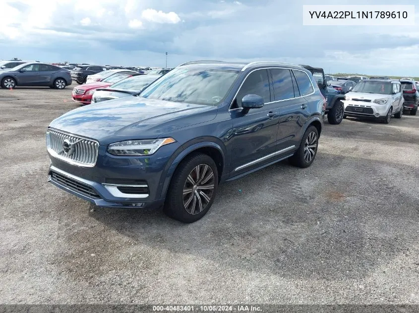 2022 Volvo Xc90 T6 Inscription VIN: YV4A22PL1N1789610 Lot: 40483401