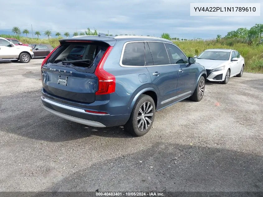 2022 Volvo Xc90 T6 Inscription VIN: YV4A22PL1N1789610 Lot: 40483401