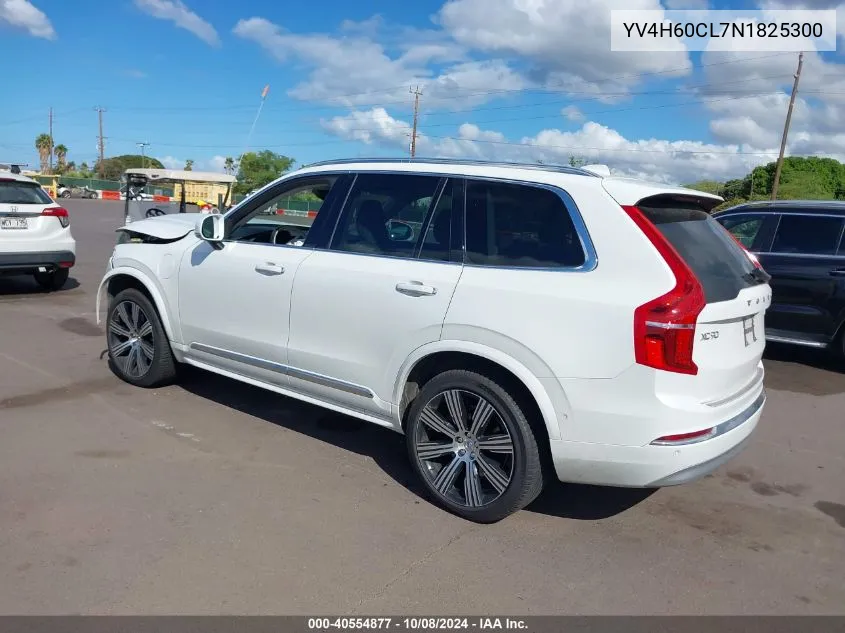 2022 Volvo Xc90 Recharge Plug-In Hybrid T8 Inscription Extended Range 7P VIN: YV4H60CL7N1825300 Lot: 40554877