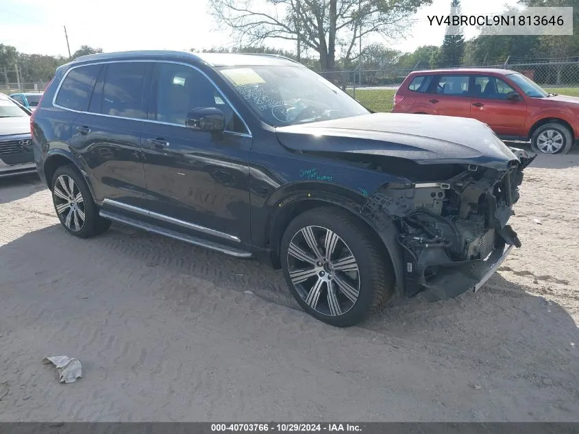 2022 Volvo Xc90 Recharge Plug-In Hybrid T8 Inscription 7 Passenger VIN: YV4BR0CL9N1813646 Lot: 40703766