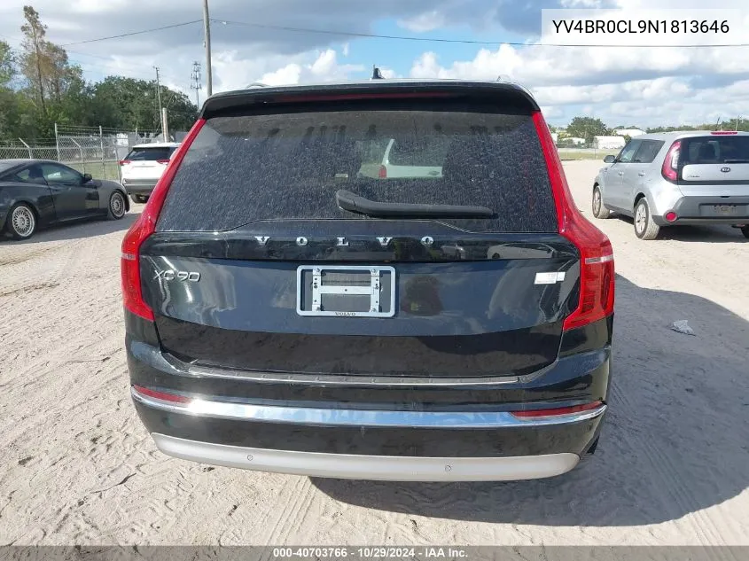 2022 Volvo Xc90 Recharge Plug-In Hybrid T8 Inscription 7 Passenger VIN: YV4BR0CL9N1813646 Lot: 40703766