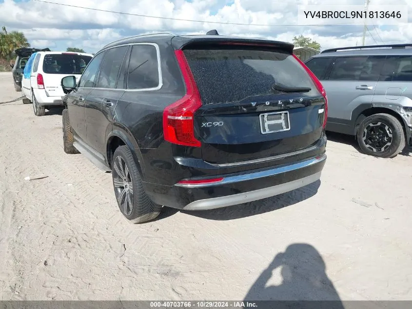 2022 Volvo Xc90 Recharge Plug-In Hybrid T8 Inscription 7 Passenger VIN: YV4BR0CL9N1813646 Lot: 40703766