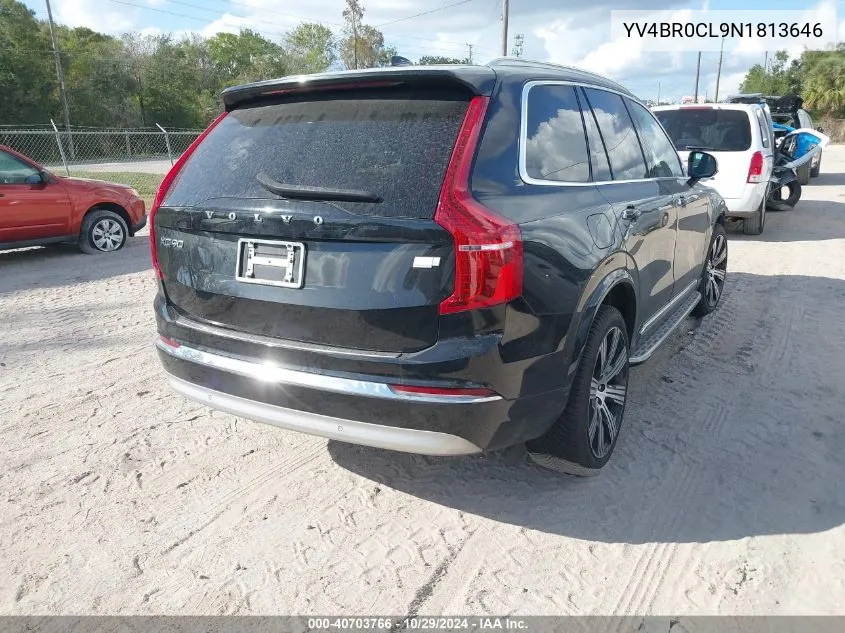 2022 Volvo Xc90 Recharge Plug-In Hybrid T8 Inscription 7 Passenger VIN: YV4BR0CL9N1813646 Lot: 40703766