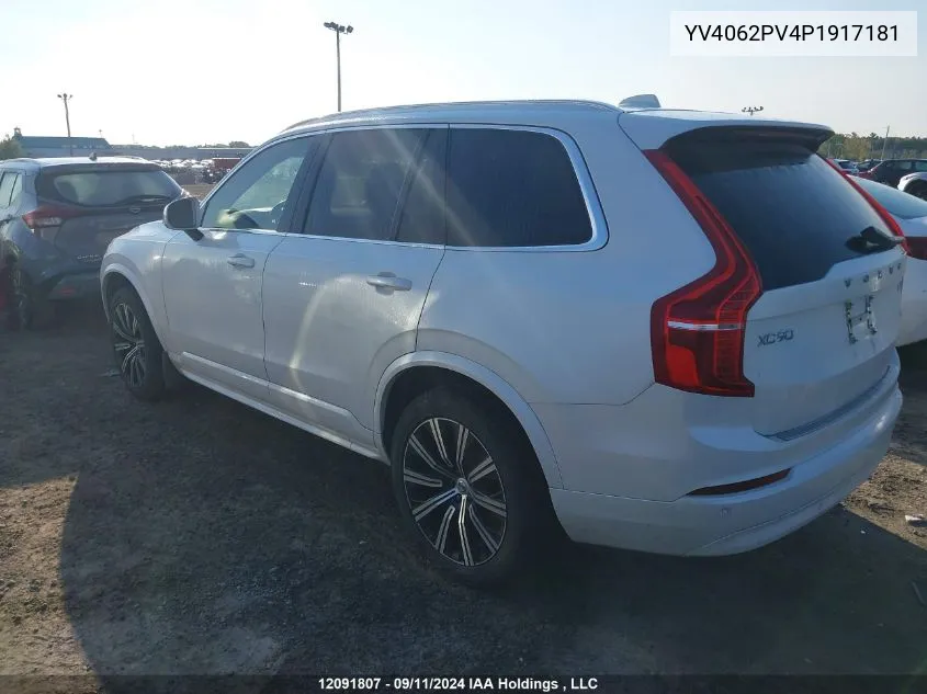 2023 Volvo Xc90 Core VIN: YV4062PV4P1917181 Lot: 12091807