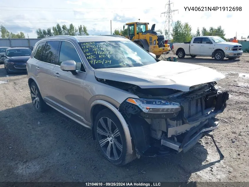 2023 Volvo Xc90 VIN: YV40621N4P1912698 Lot: 12104610