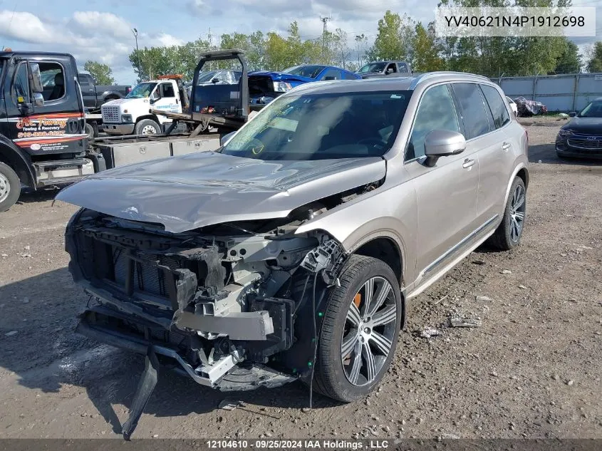 2023 Volvo Xc90 VIN: YV40621N4P1912698 Lot: 12104610