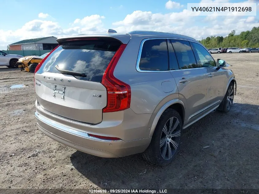 2023 Volvo Xc90 VIN: YV40621N4P1912698 Lot: 12104610