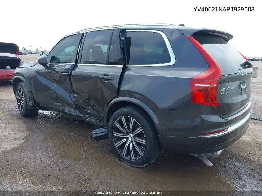 2023 Volvo Xc90 B6 Plus 6-Seater VIN: YV40621N6P1929003 Lot: 39320239