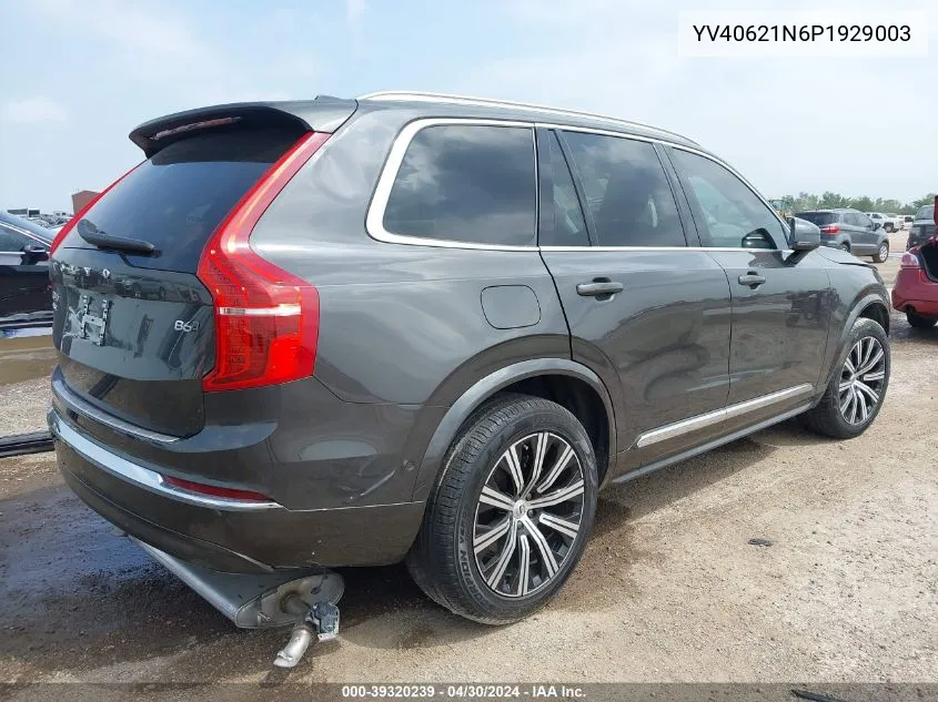 2023 Volvo Xc90 B6 Plus 6-Seater VIN: YV40621N6P1929003 Lot: 39320239