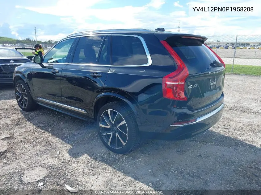 2023 Volvo Xc90 B5 Plus VIN: YV4L12PN0P1958208 Lot: 39750443