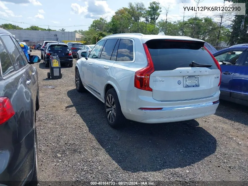 2024 Volvo Xc90 Core VIN: YV4L12PK6R1202990 Lot: 40164733