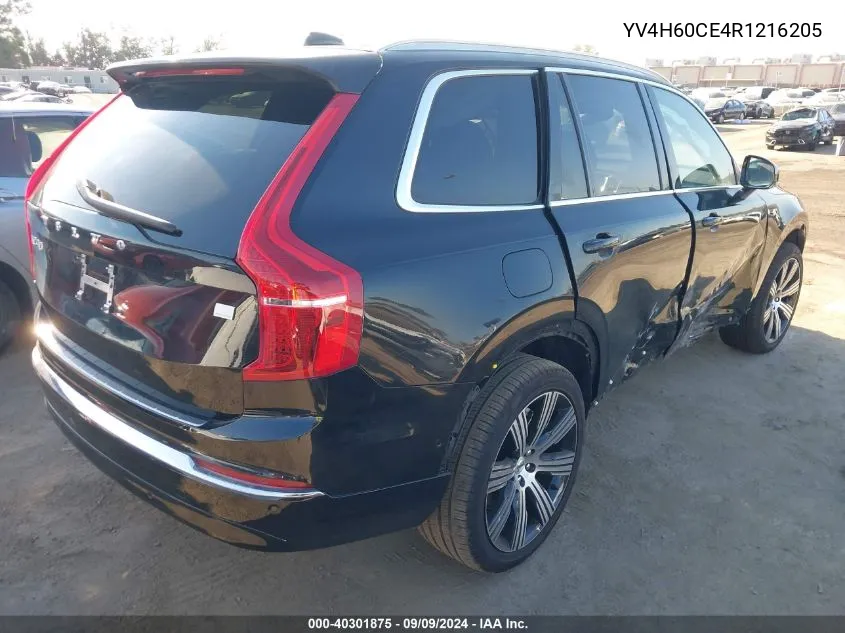 2024 Volvo Xc90 Plus VIN: YV4H60CE4R1216205 Lot: 40301875