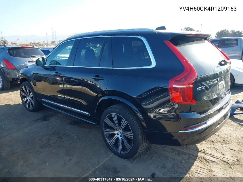 2024 Volvo Xc90 Recharge Plug-In Hybrid T8 Core Bright Theme VIN: YV4H60CK4R1209163 Lot: 40317847