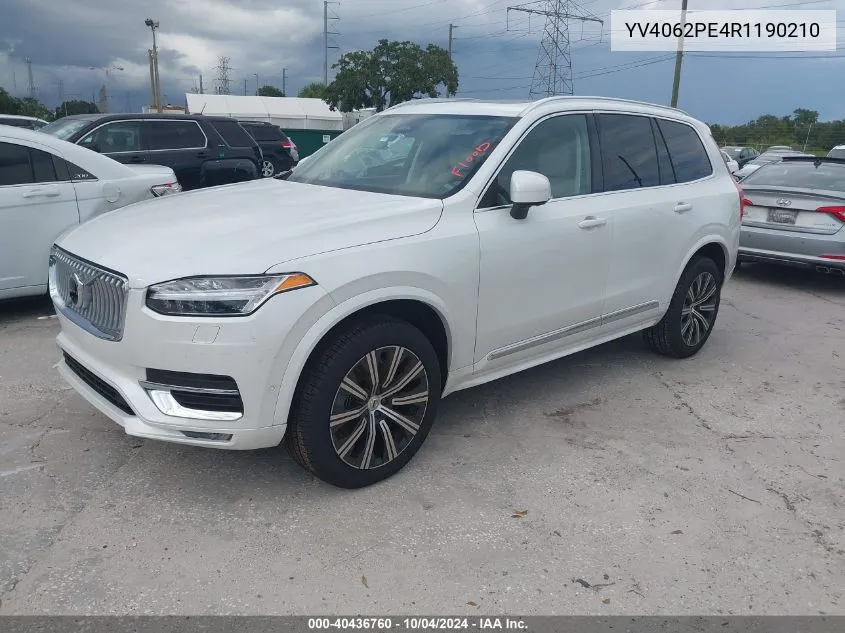 2024 Volvo Xc90 B6 Plus Bright Theme 7-Seater VIN: YV4062PE4R1190210 Lot: 40436760