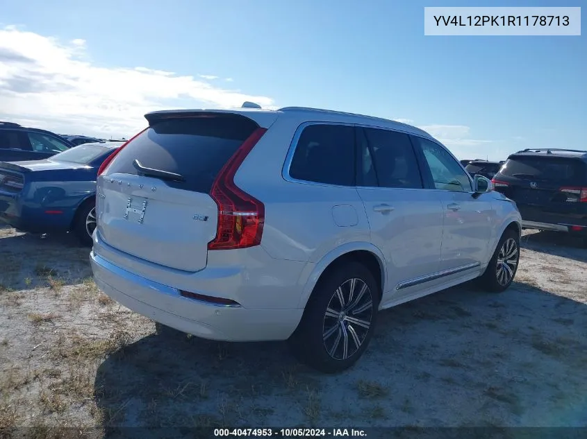 2024 Volvo Xc90 Core VIN: YV4L12PK1R1178713 Lot: 40474953