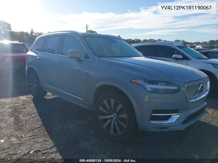 2024 Volvo Xc90 B5 Core Bright Theme VIN: YV4L12PK1R1190067 Lot: 40500138