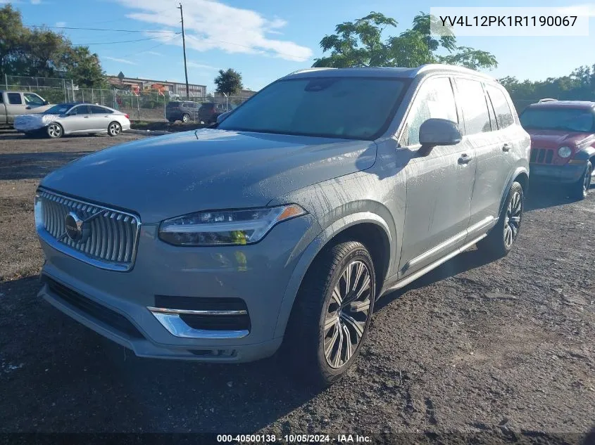 2024 Volvo Xc90 B5 Core Bright Theme VIN: YV4L12PK1R1190067 Lot: 40500138