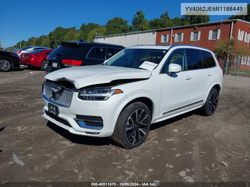 2024 Volvo Xc90 B6 Plus Bright Theme 6-Seater VIN: YV4062JE6R1188449 Lot: 40511670