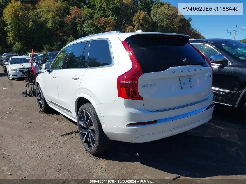 2024 Volvo Xc90 B6 Plus Bright Theme 6-Seater VIN: YV4062JE6R1188449 Lot: 40511670