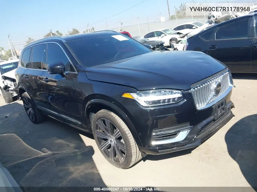 2024 Volvo Xc90 Recharge Plug-In Hybrid T8 Plus Bright Theme 7-Seater VIN: YV4H60CE7R1178968 Lot: 40560247