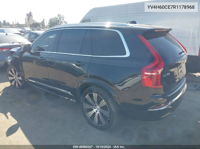 2024 Volvo Xc90 Recharge Plug-In Hybrid T8 Plus Bright Theme 7-Seater VIN: YV4H60CE7R1178968 Lot: 40560247