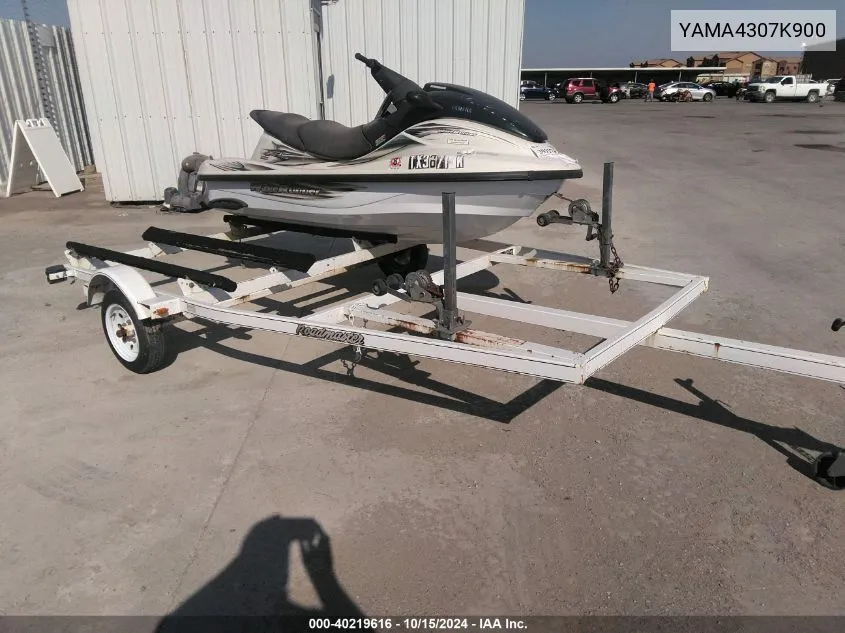 2000 Yamaha Waverunner VIN: YAMA4307K900 Lot: 40219616