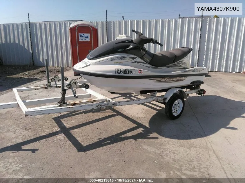 2000 Yamaha Waverunner VIN: YAMA4307K900 Lot: 40219616