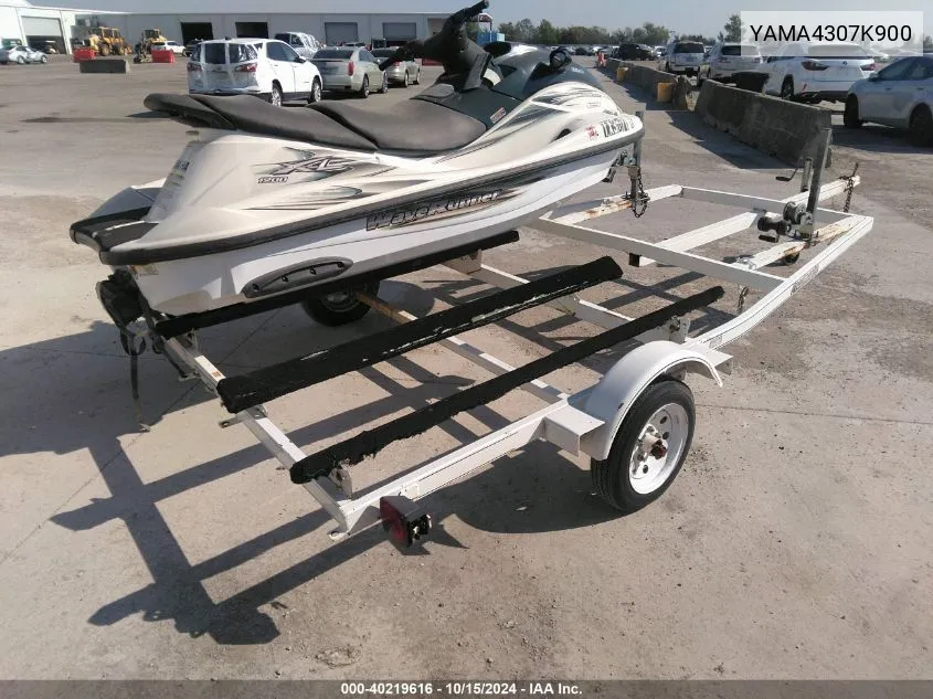 2000 Yamaha Waverunner VIN: YAMA4307K900 Lot: 40219616