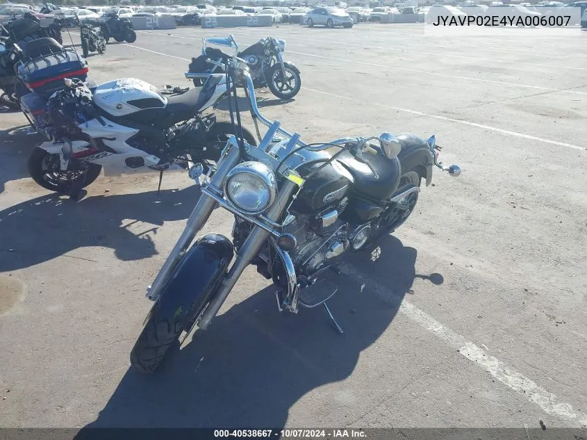 2000 Yamaha Xv1600 Al VIN: JYAVP02E4YA006007 Lot: 40538667