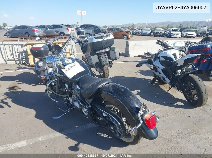 2000 Yamaha Xv1600 Al VIN: JYAVP02E4YA006007 Lot: 40538667