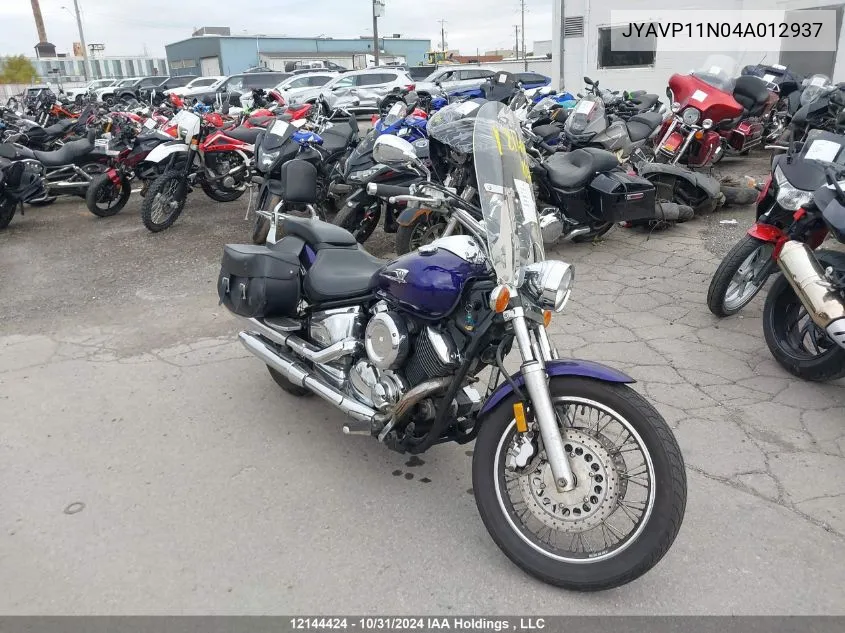 2004 Yamaha VIN: JYAVP11N04A012937 Lot: 12144424