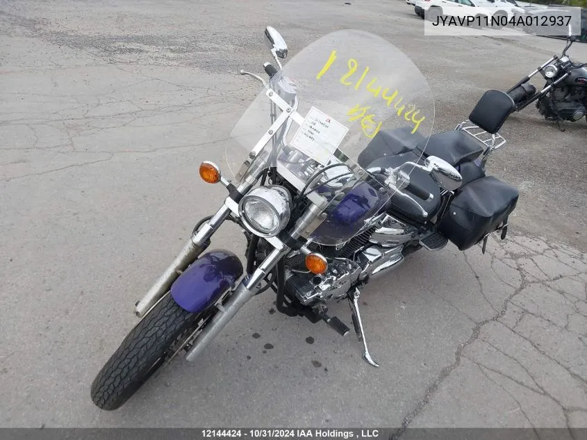 2004 Yamaha VIN: JYAVP11N04A012937 Lot: 12144424