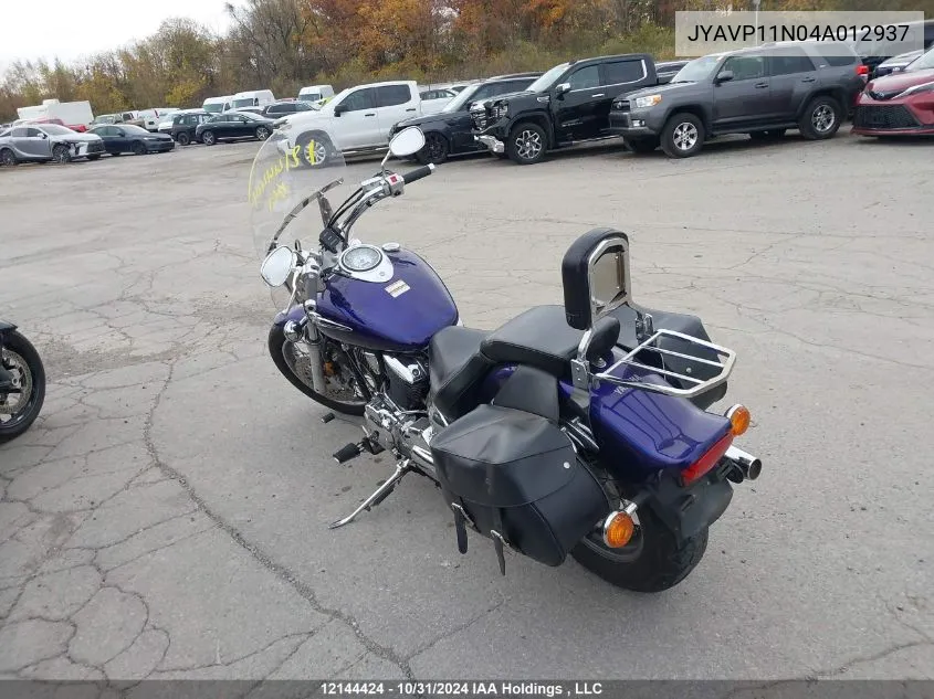 2004 Yamaha VIN: JYAVP11N04A012937 Lot: 12144424